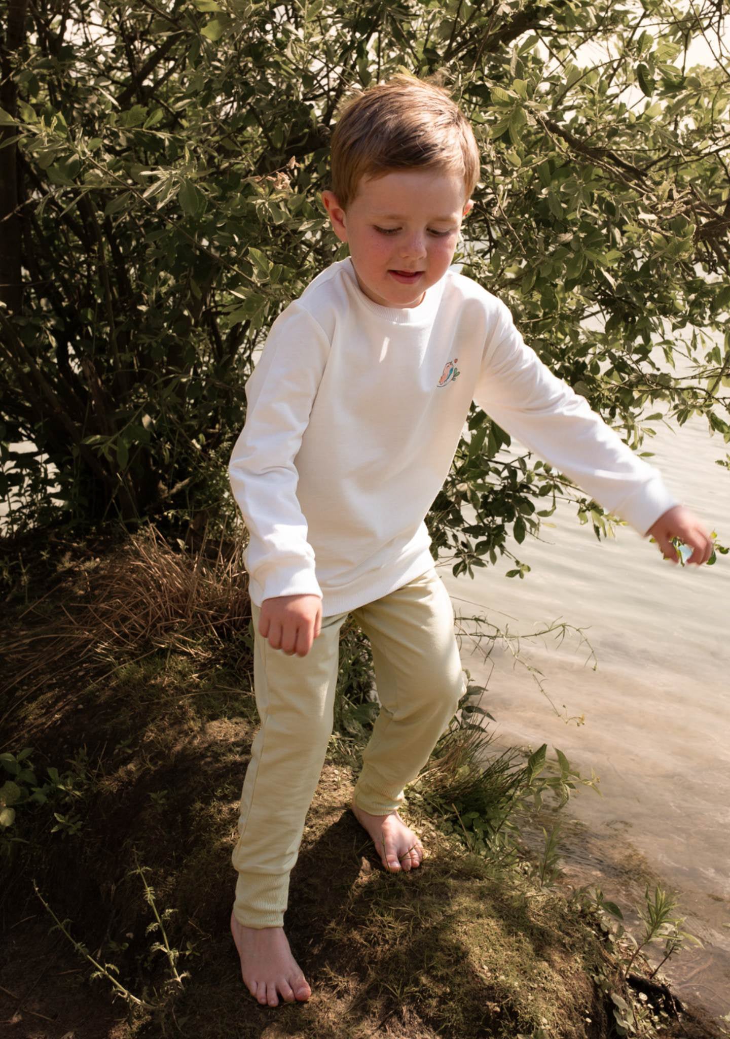 Pants Flieder aus Baumwolle