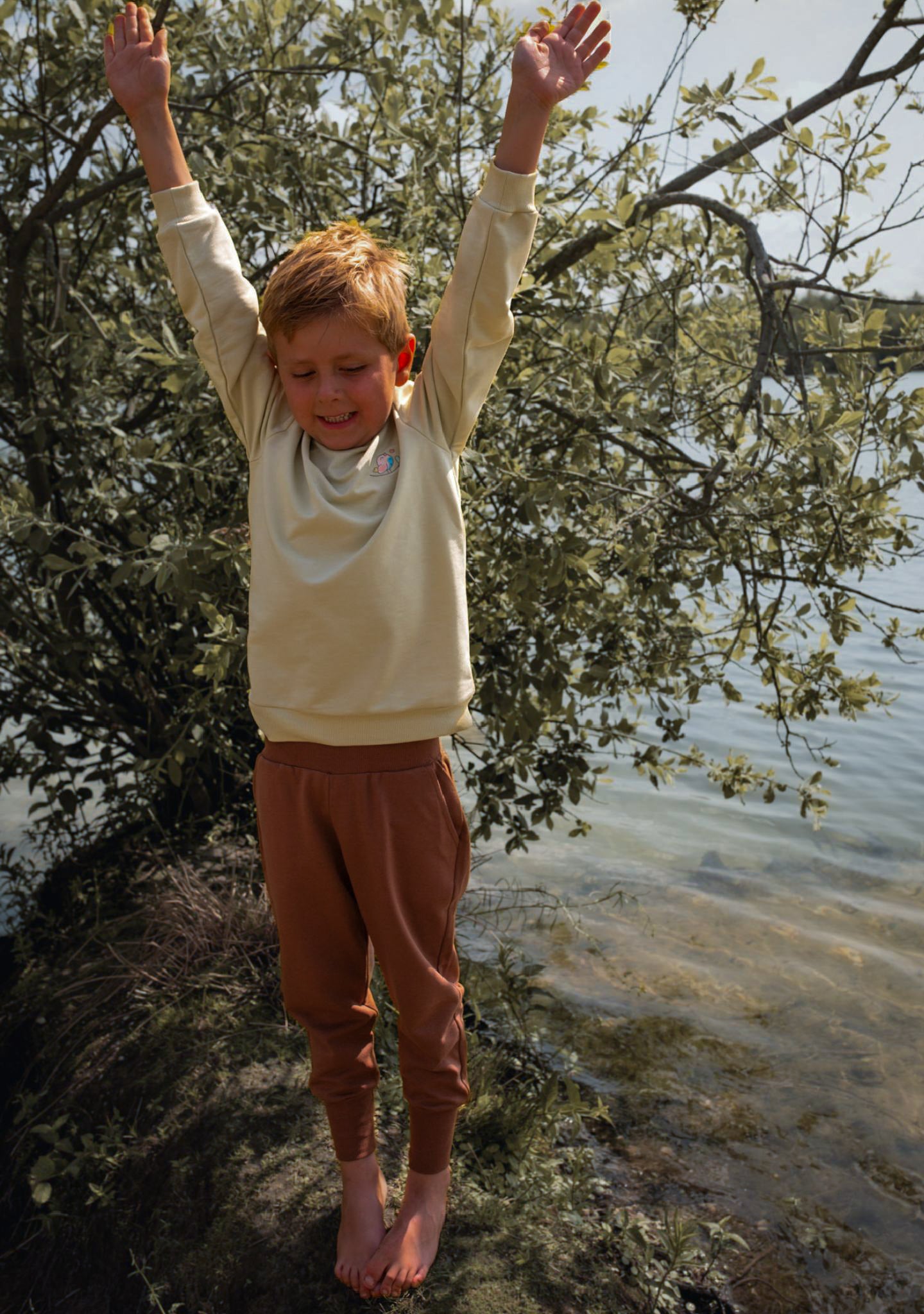 Pants Flieder aus Baumwolle