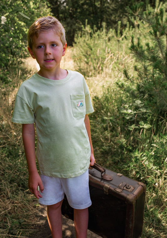 Shorts Naturweiß aus Baumwolle